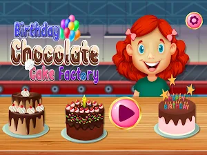 Birthday Chocolate Cake Factory: Bakery Chef Game Screenshot 0
