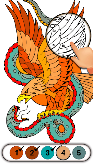 Tattoo Color By Number Games Screenshot 2
