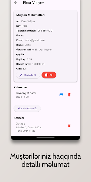 Müştəri Bazası Screenshot 1