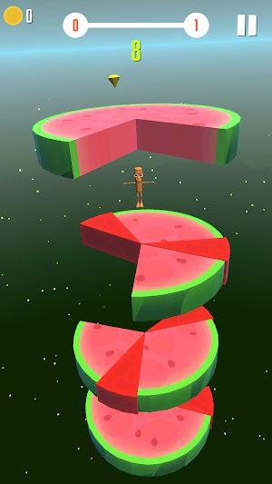 Tung Sahur Jump on Fruit Helix Screenshot 2