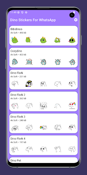 Dino Stickers For WhatsApp Screenshot 0
