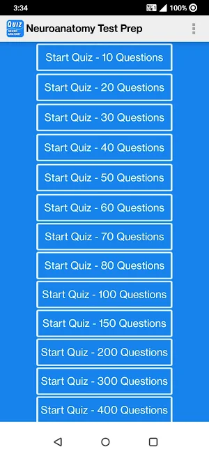 Neuroanatomy Questions Screenshot 1