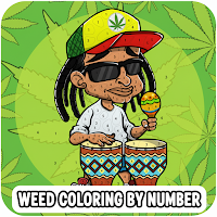 Weed coloring book by number