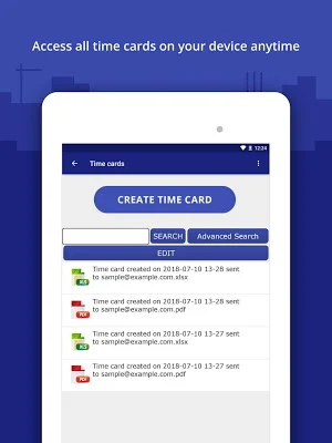Punch In / Out Timesheet App Screenshot 2