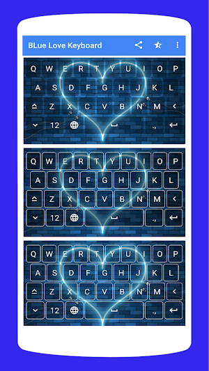 Blue Love Keyboard Theme Screenshot 0