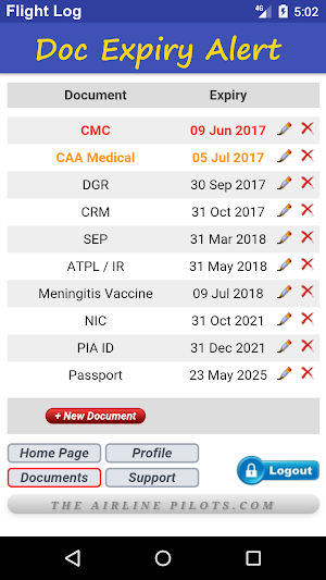 Flight Log Screenshot 3