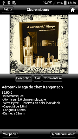 Vaporisterie Screenshot 2