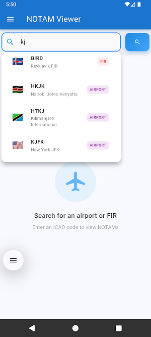 NOTAMs Viewer Screenshot 1
