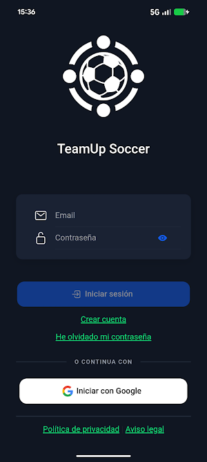 TeamUp Soccer Screenshot 0