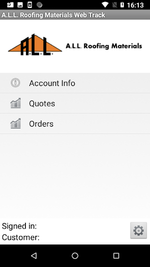 A.L.L. Roofing Materials Web Track Screenshot 1