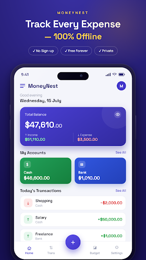 MoneyNest: Budget Tracker Screenshot 0