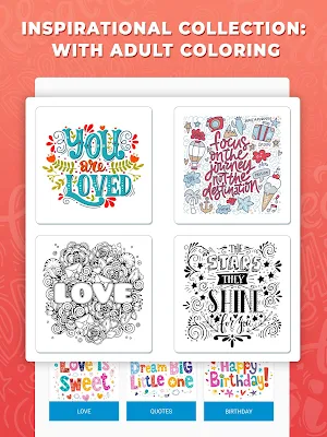 Inspirational Quotes Coloring Pages for Adults Screenshot 0
