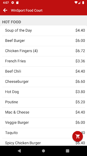 WinSport Food Court Screenshot 2