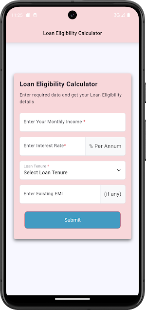 Loan Eligibility Calculator Screenshot 1