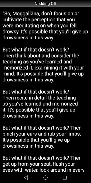 Nodding Off Sutta - Buddhism Screenshot 2