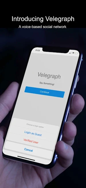 Velegraph: A Free Speech App Screenshot 0