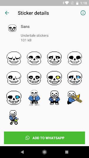 UNDERTALE and DELTARUNE stickers for WhatsApp Screenshot 3