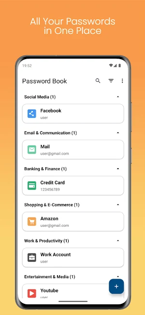 Password Book Screenshot 1
