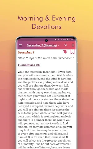 Daily Devotional Bible - Morning & Evening Offline Screenshot 1