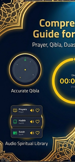 Prayer Times & Qibla/Alarm Screenshot 0