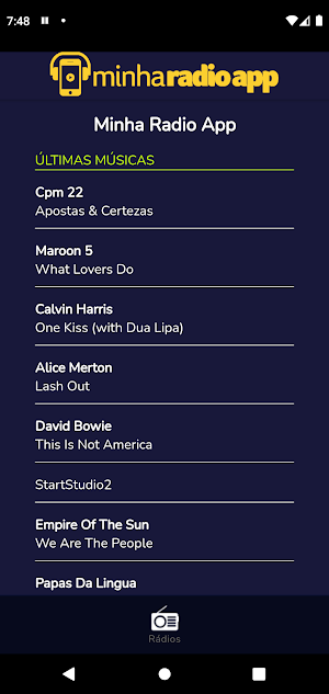 Minha Radio App Screenshot 2
