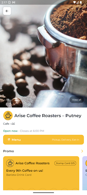Arise Coffee Roasters Screenshot 1