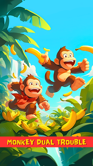Monkey Dual Ape running games Screenshot 0