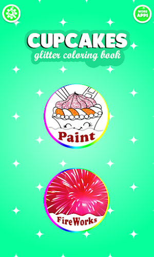 Cupcakes Coloring Book Glitter & Pattern Screenshot 0