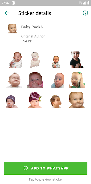 Funny Baby Faces Stickers Pro Screenshot 3