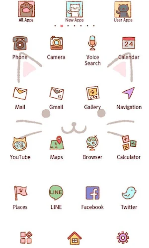 Cute Theme-Kitty Face- Screenshot 2