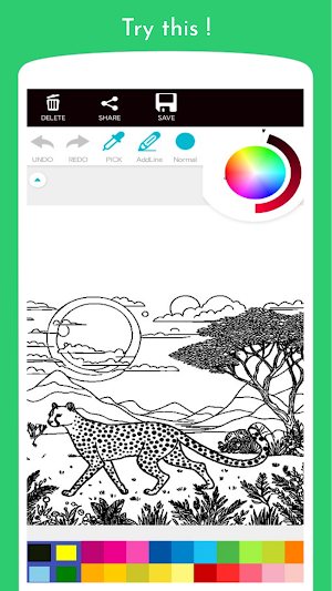 Cheetah Coloring Book Screenshot 3