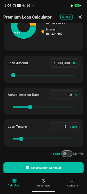 Loan Calculator Sri Lanka Screenshot 1