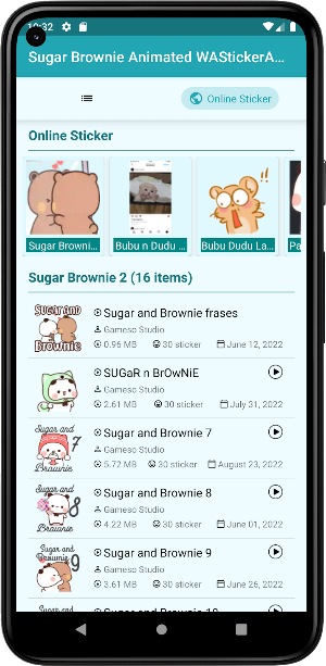 Sugar Brownie Animated Sticker Screenshot 2