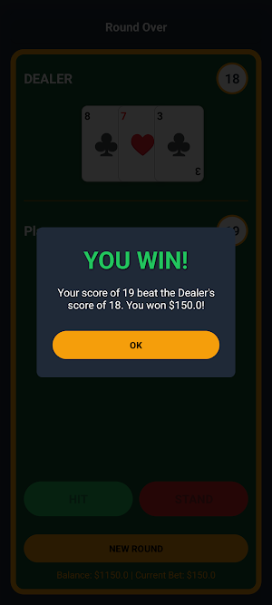 BlackJack 21 Screenshot 2