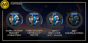 [69D] FUN SPACE watch face Screenshot 3