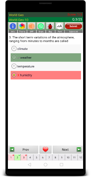 World Geography -eBook, Quiz Screenshot 2