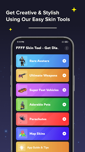 FFFF Skin Tool - Get Diamonds Screenshot 2