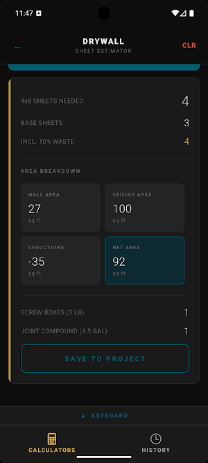 OpusCalc Pro: Contractor Calc Screenshot 1