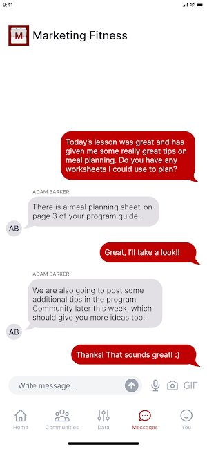 My Marketing Fitness Screenshot 2