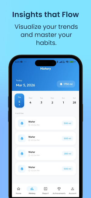 H2O Glow: Smart Water Tracker Screenshot 3