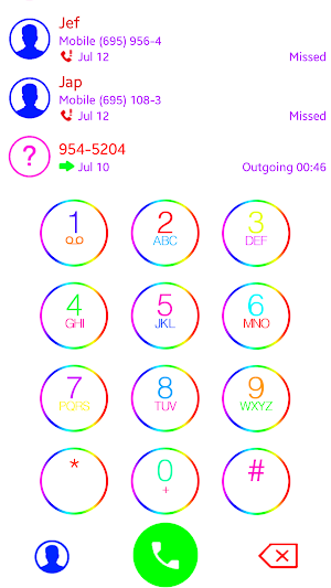 THEME i 9 WHITE COLOR EXDIALER Screenshot 0