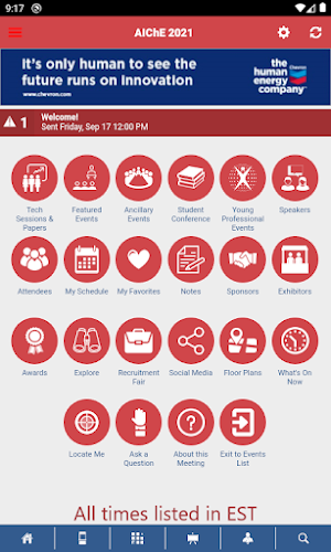 AIChE Events Screenshot 1