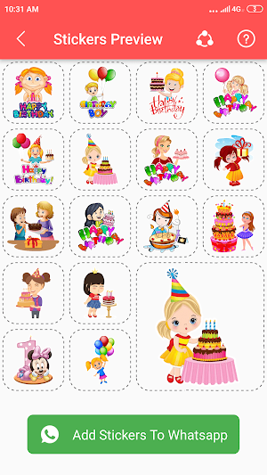 Happy Birthday Stickers For Whatsapp Screenshot 1