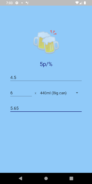Beer Calc Screenshot 0