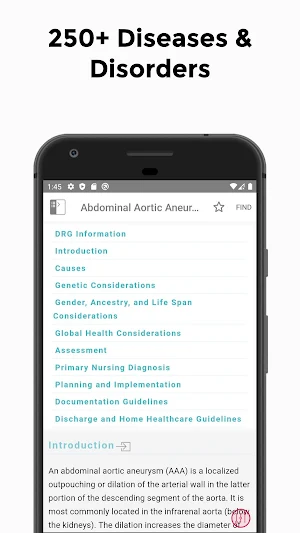 Diseases and Disorders; Nursing Therapeutic Manual Screenshot 1