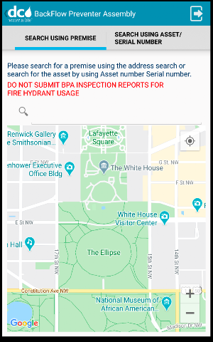 DC Water 3rd Party Portal Screenshot 1