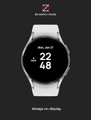 Black Minimal Watch Face Screenshot 2