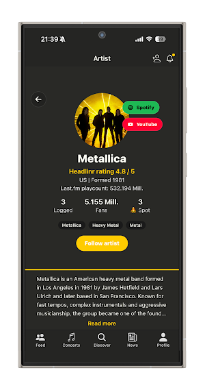Headlinr - Live Music & Events Screenshot 2