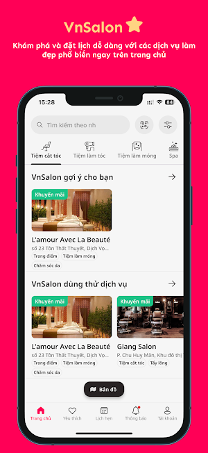 VnSalon: Đặt lịch Salon, Spa Screenshot 0