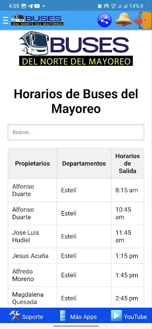 Horarios de Buses del Mayoreo Screenshot 1